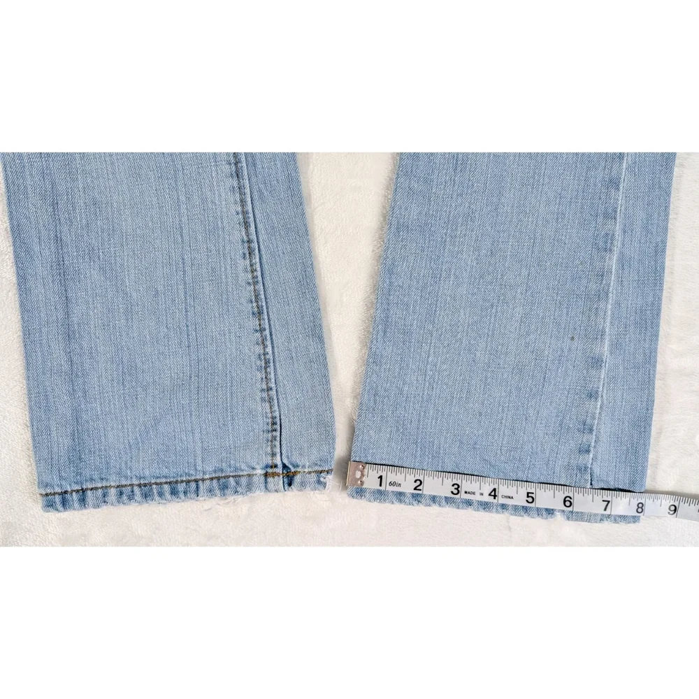 ❤️ American Eagle True Boot Distressed 100% Cotton Size 0 Short Light Wash - Picture 12 of 14